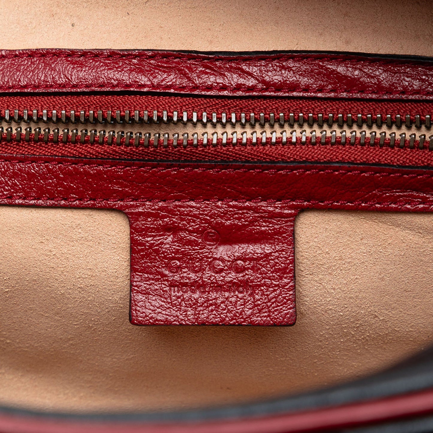 Gucci Small GG Marmont Matelasse Diagonal Leather Torchon Bamboo Satchel
