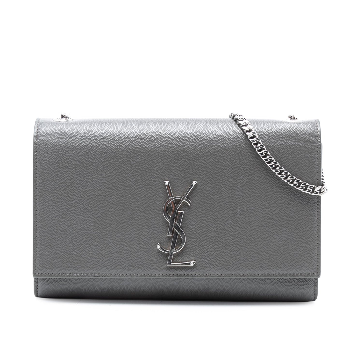 Saint Laurent Medium Grain De Poudre Monogram Kate Crossbody