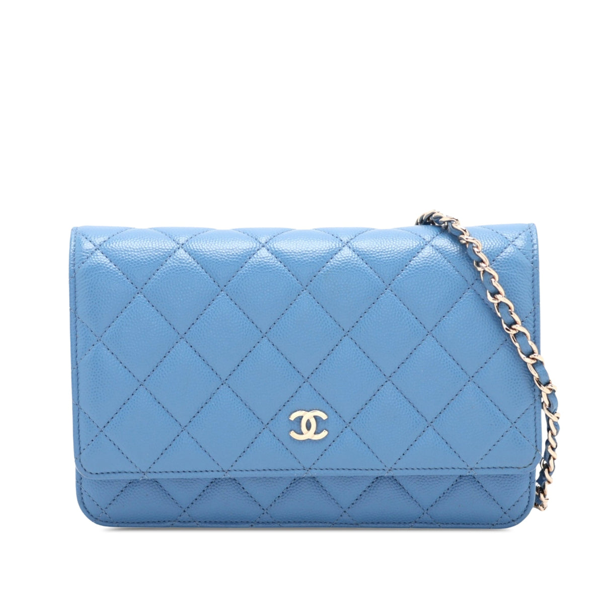 Chanel CC Quilted Caviar Wallet on Chain