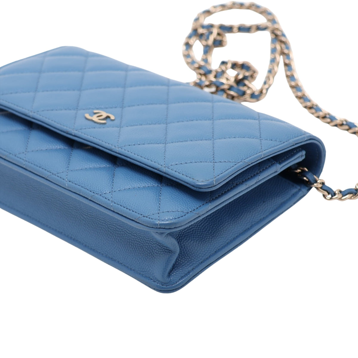 Chanel CC Quilted Caviar Wallet on Chain