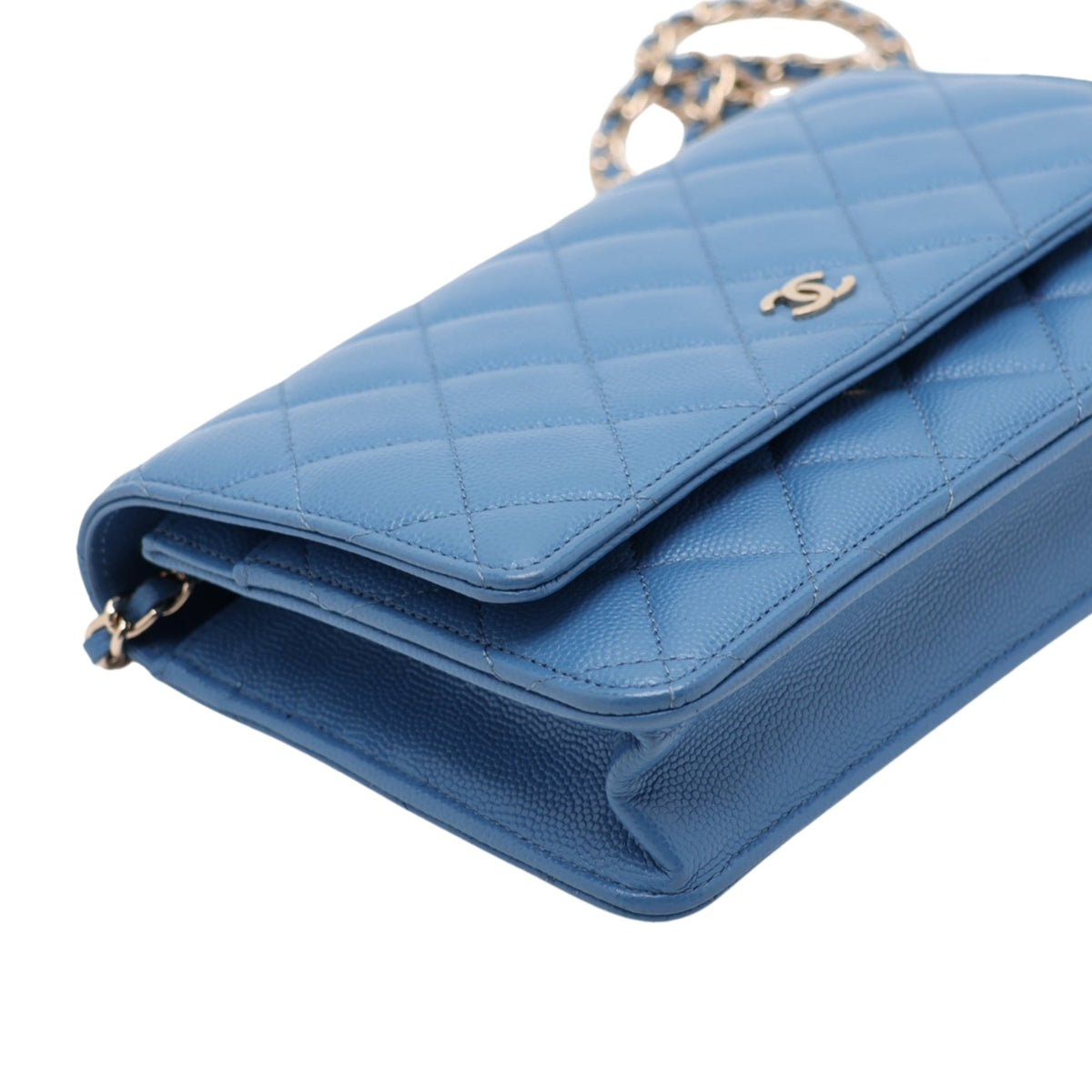 Chanel CC Quilted Caviar Wallet on Chain