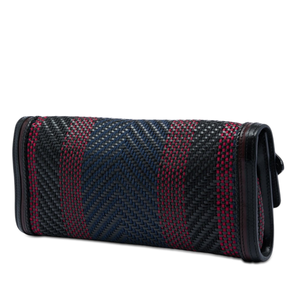 Burberry Prorsum Woven Buffalo Leather and Cotton Clutch
