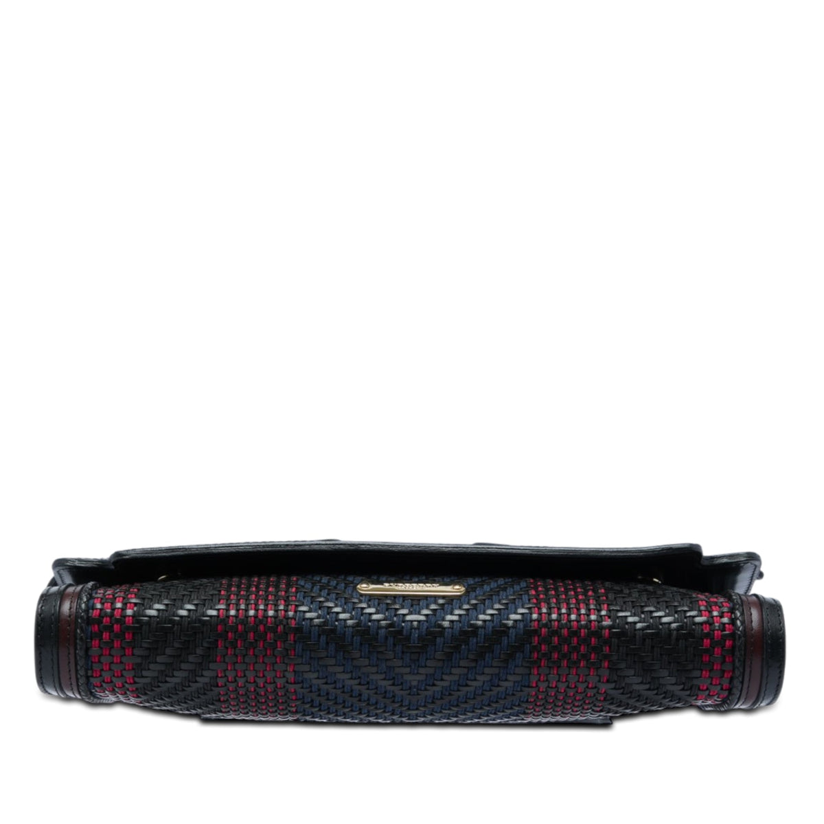 Burberry Prorsum Woven Buffalo Leather and Cotton Clutch