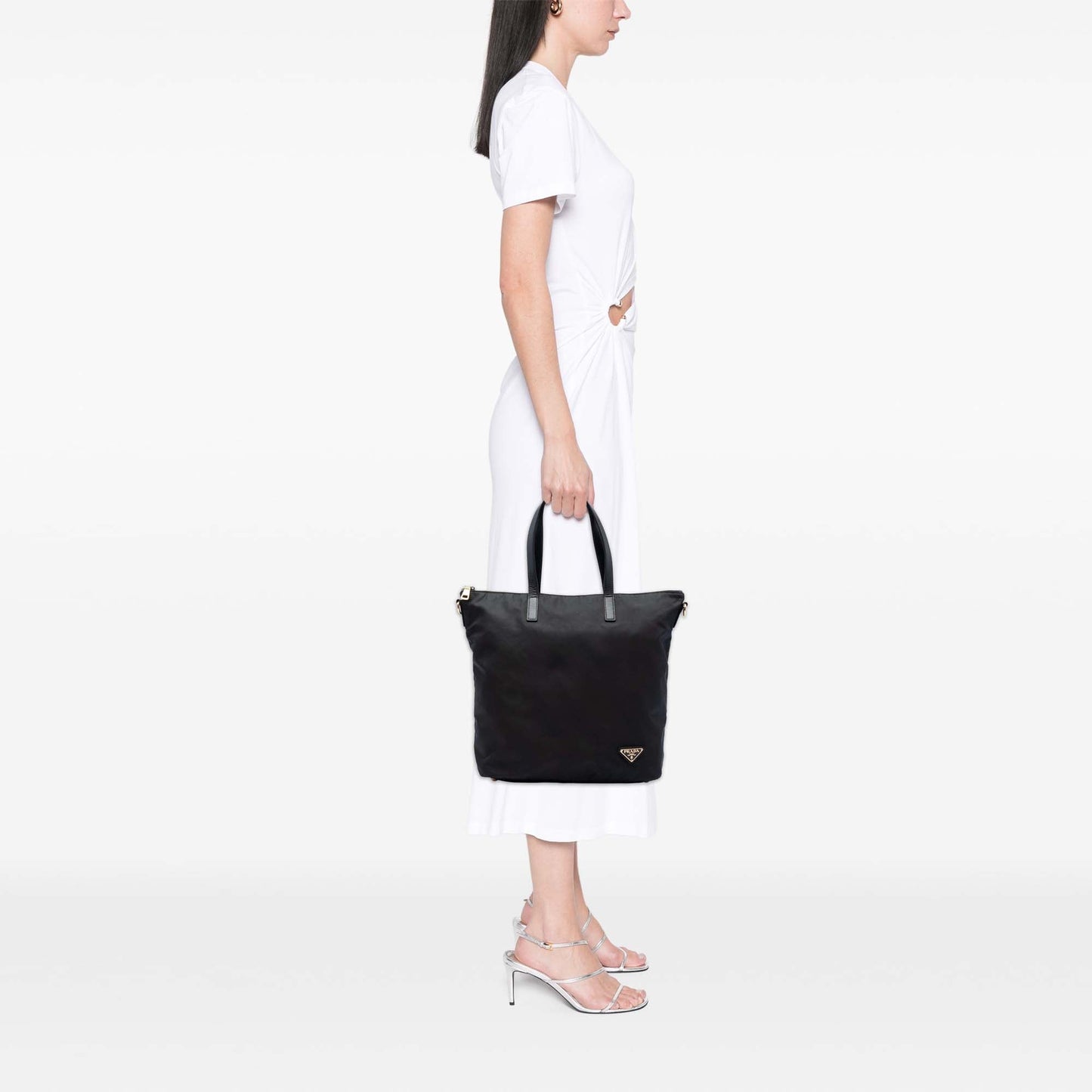 Prada Tessuto Zip Top Convertible Tote