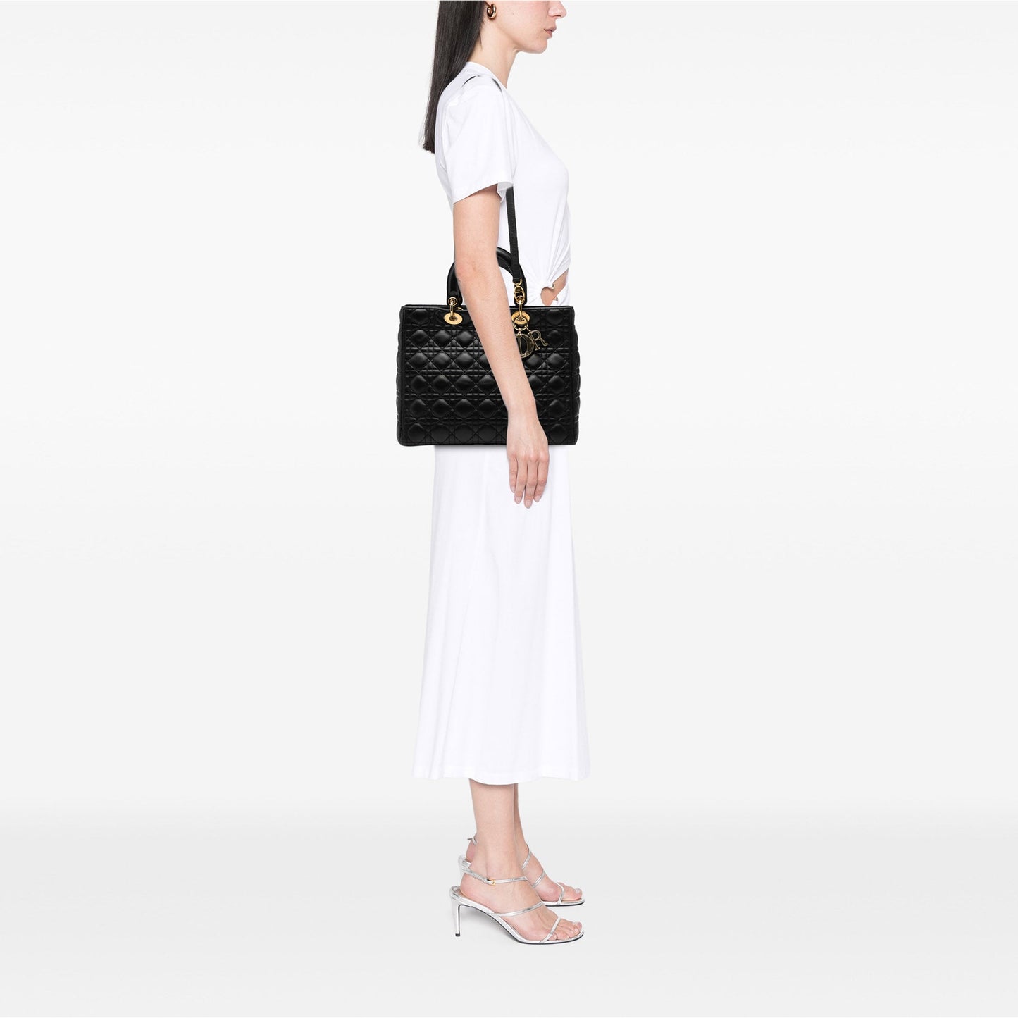 Dior Large Lambskin Cannage Lady Dior