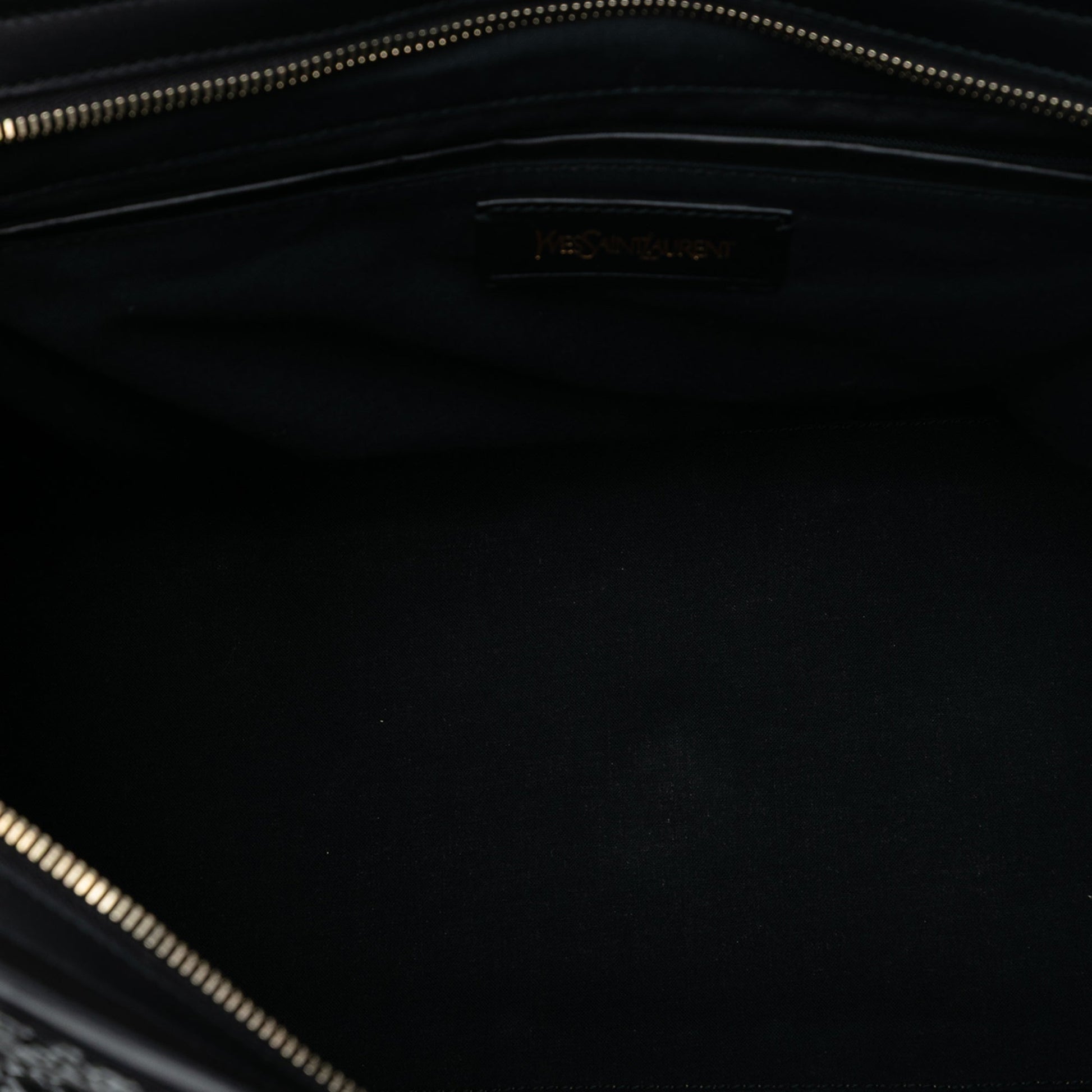 Saint Laurent Large Leather and Braided Vinyl Cabas Chyc Satchel