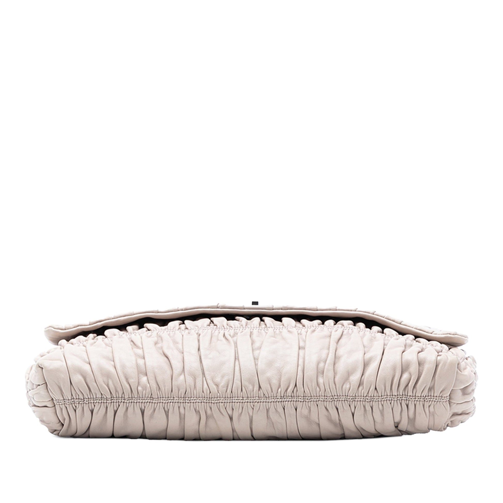 Prada Nappa Gaufre Turn Lock Clutch