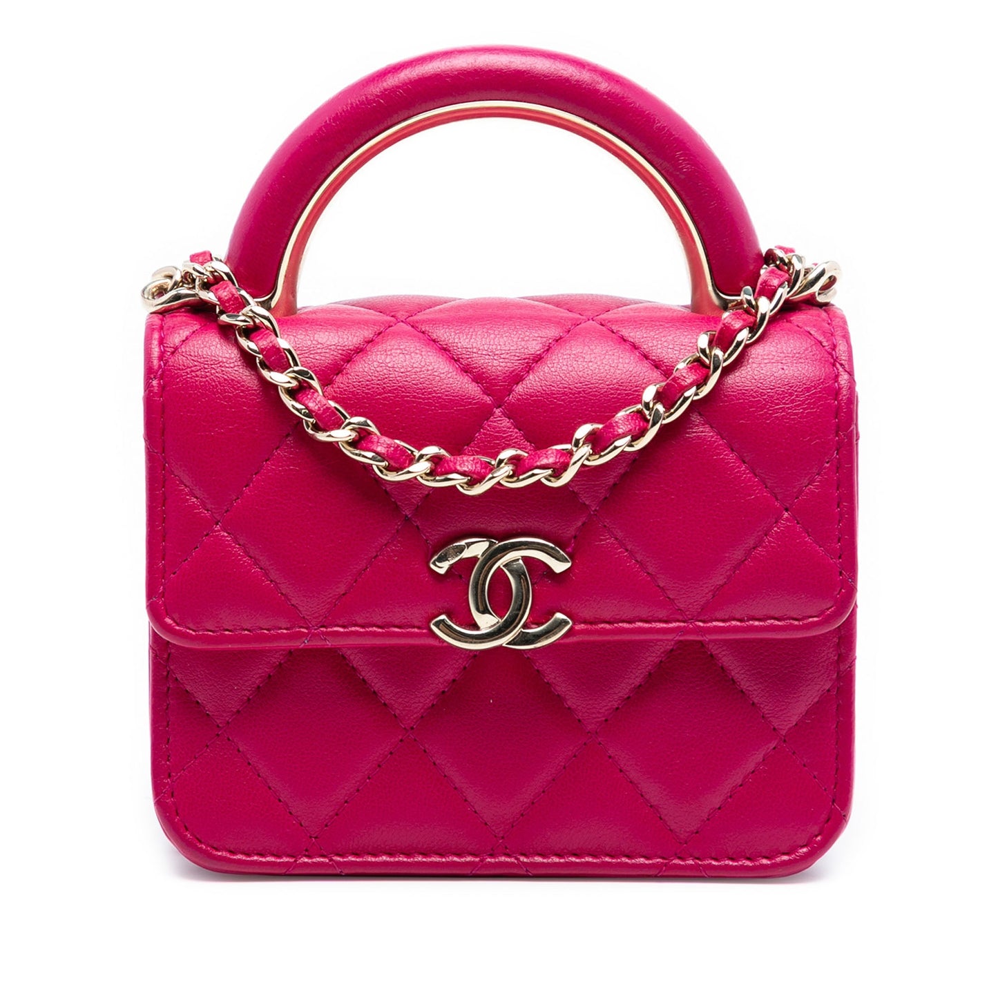 Chanel Mini Lambskin Paris Le19M Charming Top Handle Flap