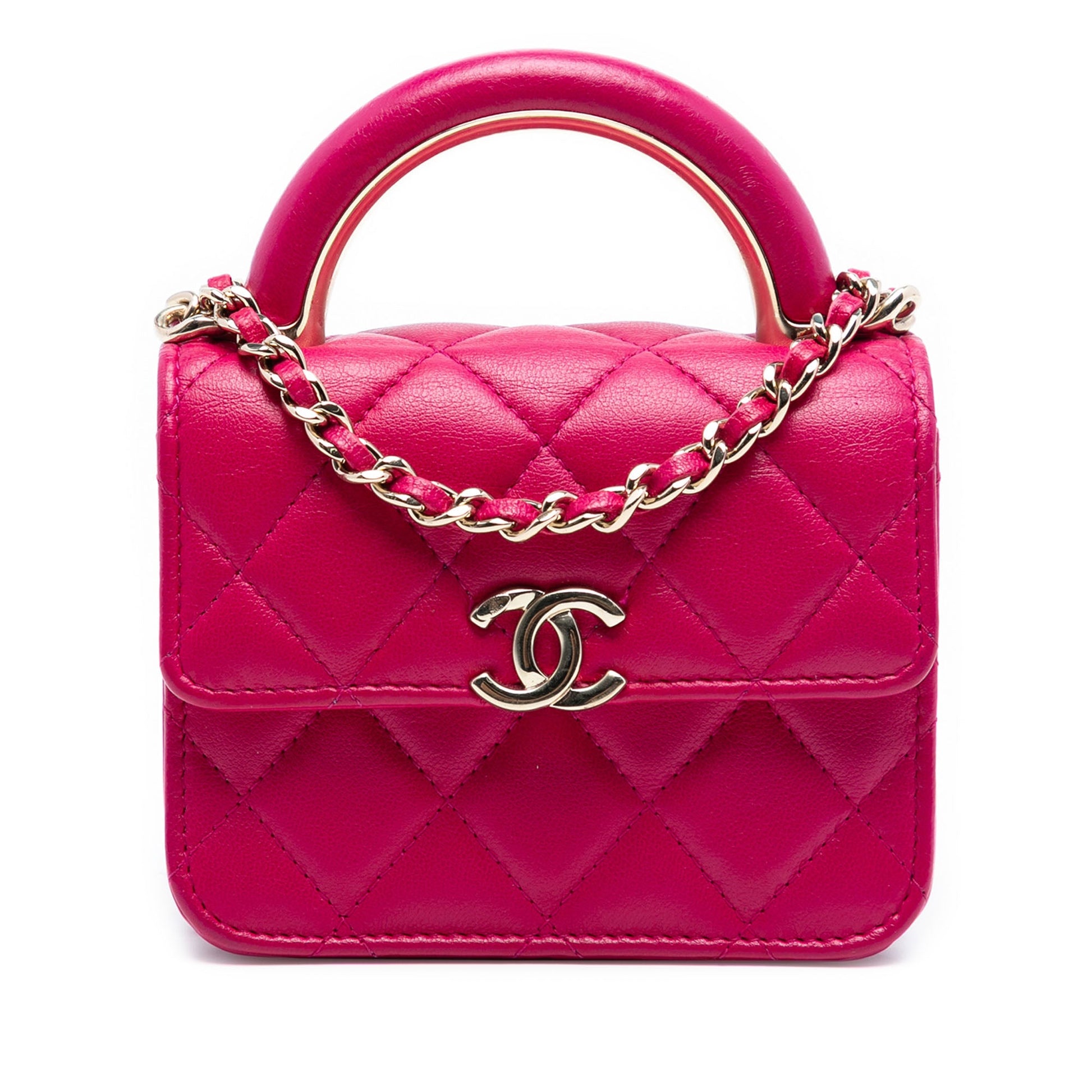 Chanel Mini Lambskin Paris Le19M Charming Top Handle Flap