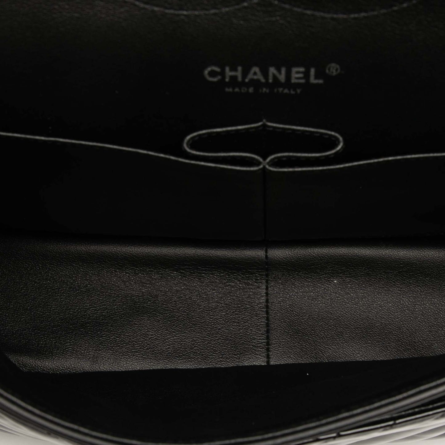 Chanel Jumbo Classic Chevron Patent Double Flap