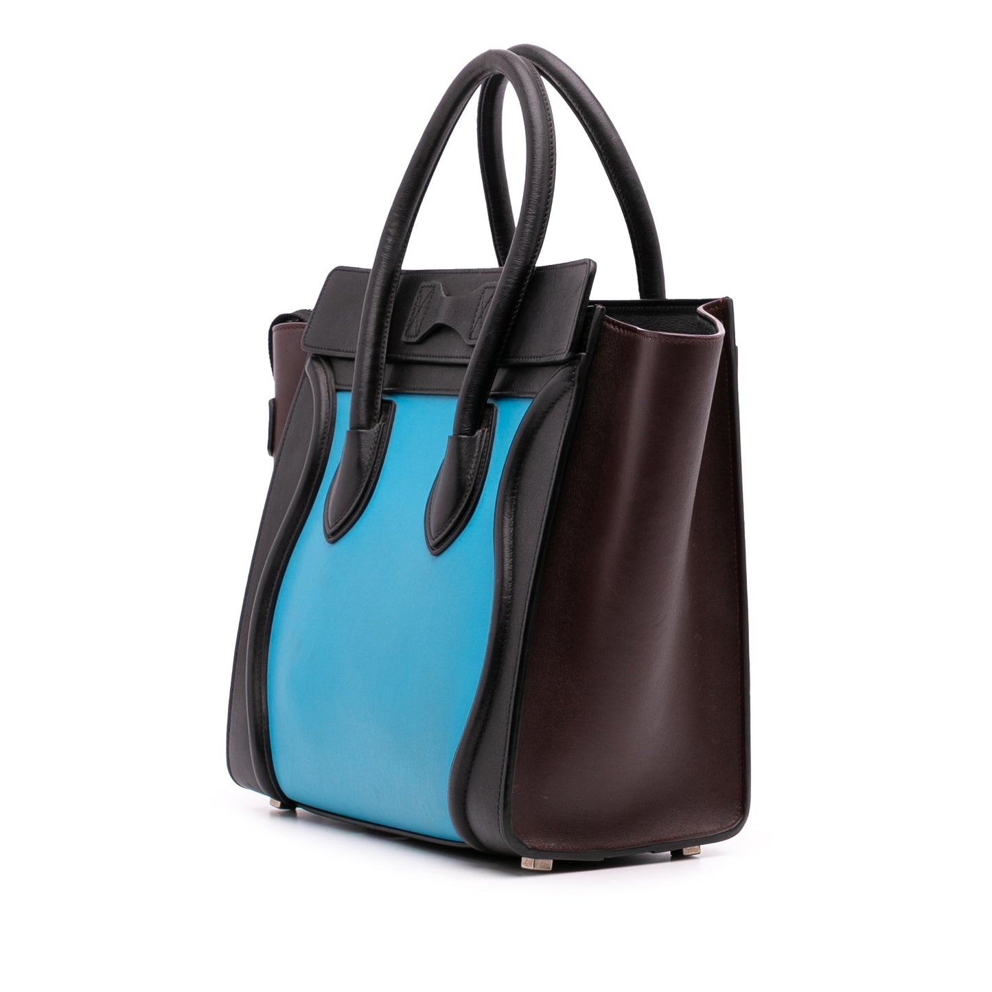 Celine Micro Tricolor Leather Luggage Tote