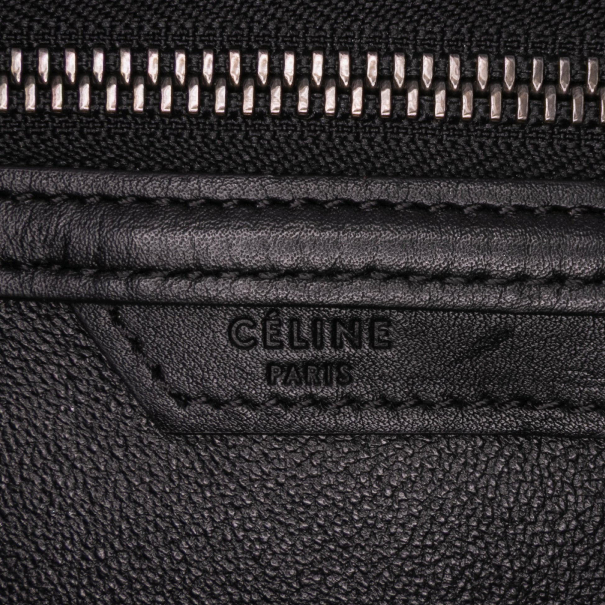 Celine Micro Tricolor Leather Luggage Tote