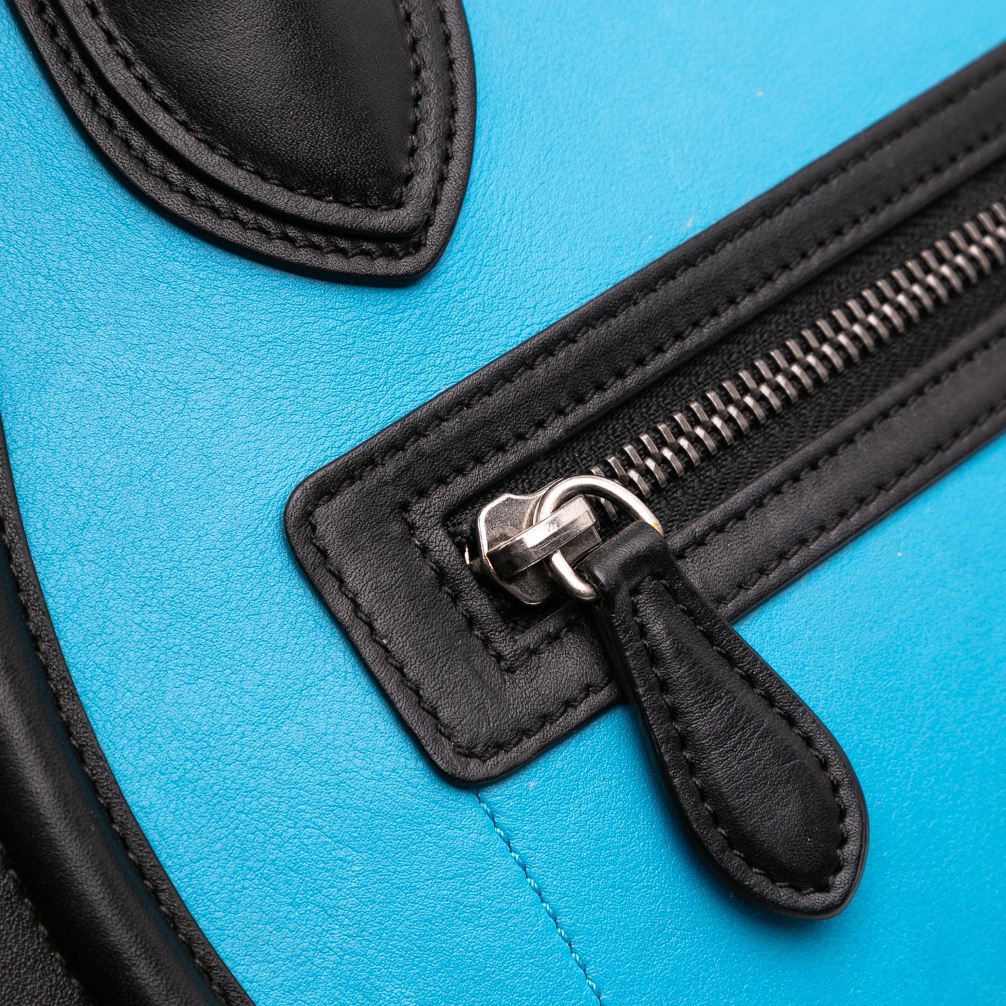 Celine Micro Tricolor Leather Luggage Tote