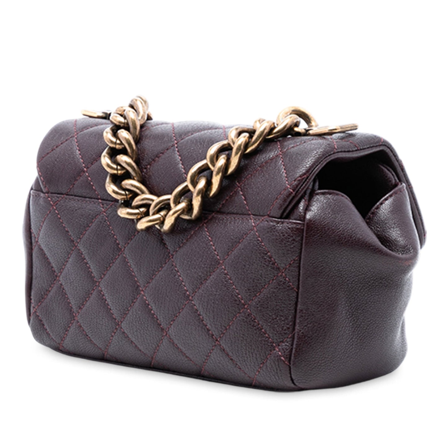 Chanel Mini Quilted Sheepskin Trapezio Flap