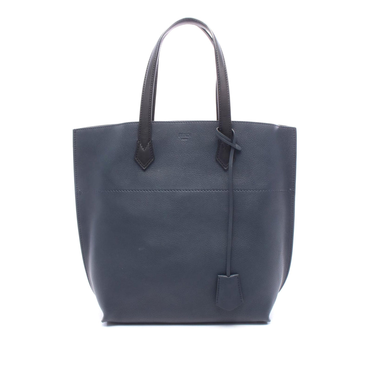 Fendi Small Leather All In Shopping Tote — Blue