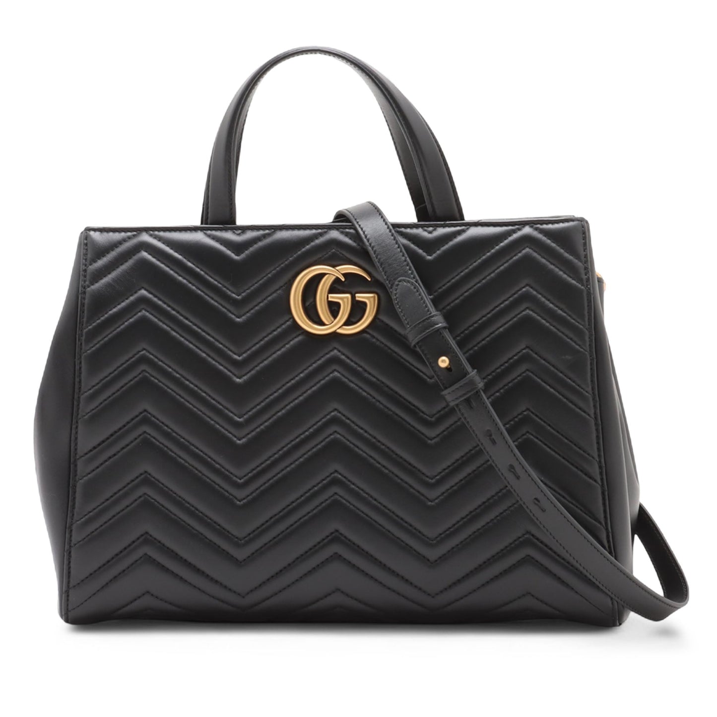 Gucci Medium GG Marmont Matelasse Calfskin Satchel