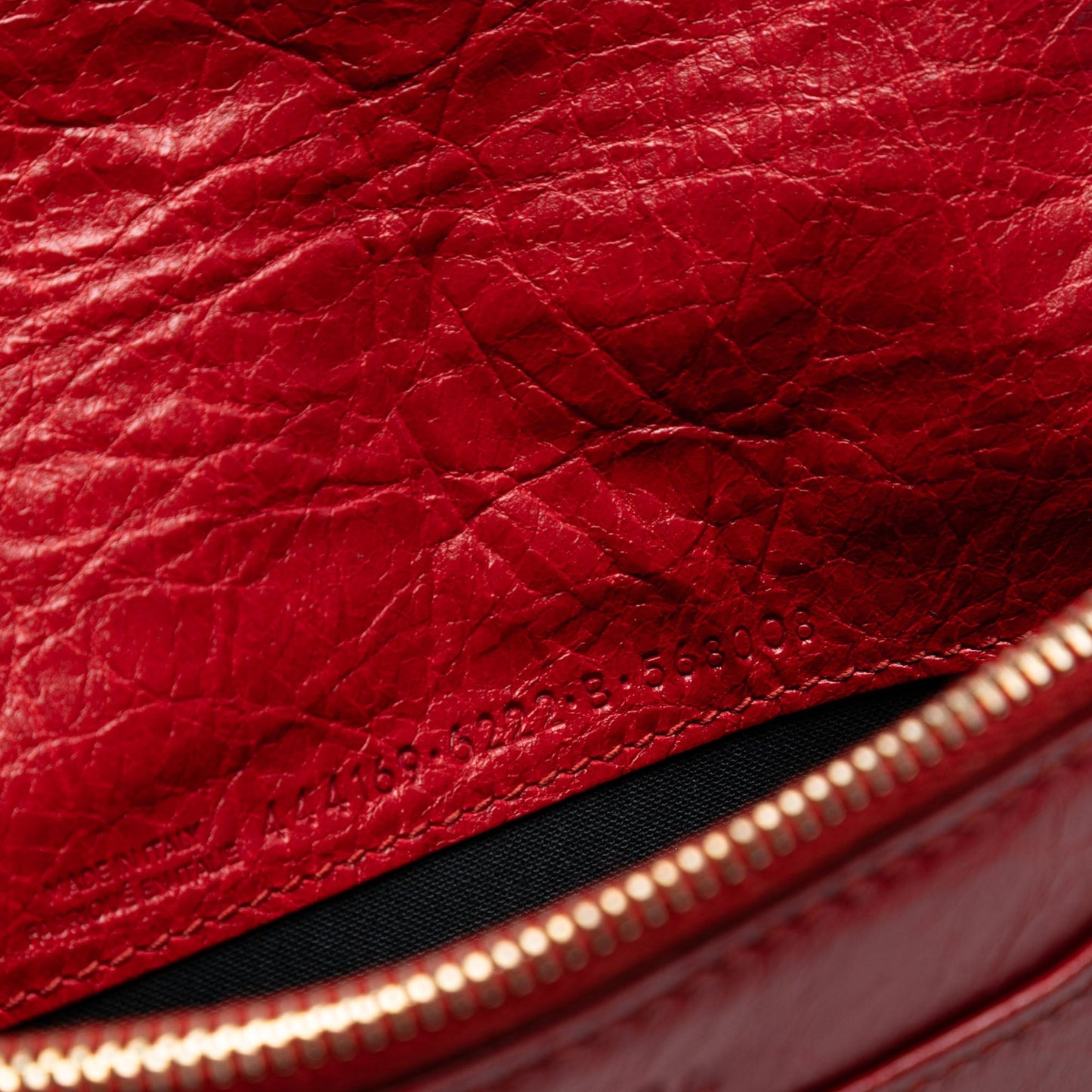 Balenciaga Lambskin Motocross Metallic Edge Wallet on Chain