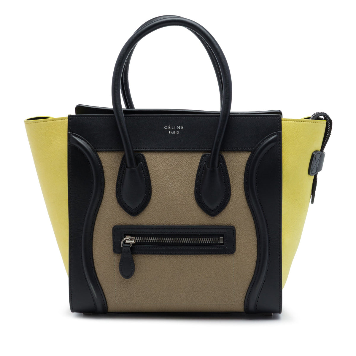 Celine Micro Tricolor Leather Luggage Tote