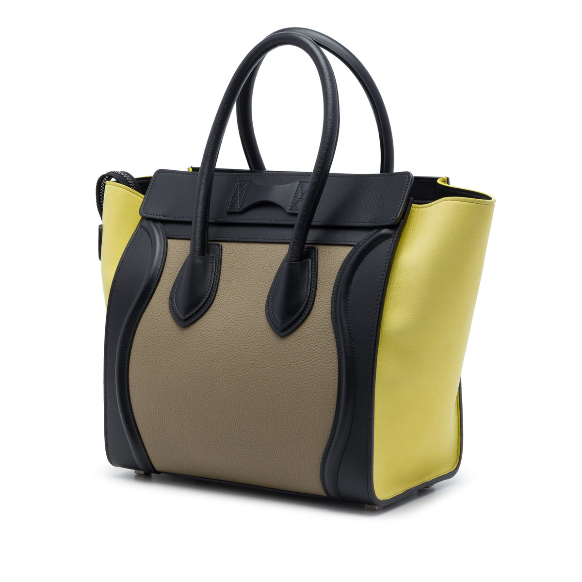 Celine Micro Tricolor Leather Luggage Tote