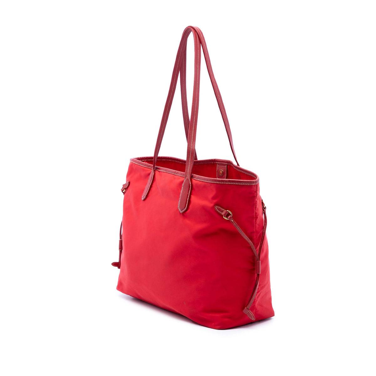 Prada Saffiano Trimmed Tessuto Tote