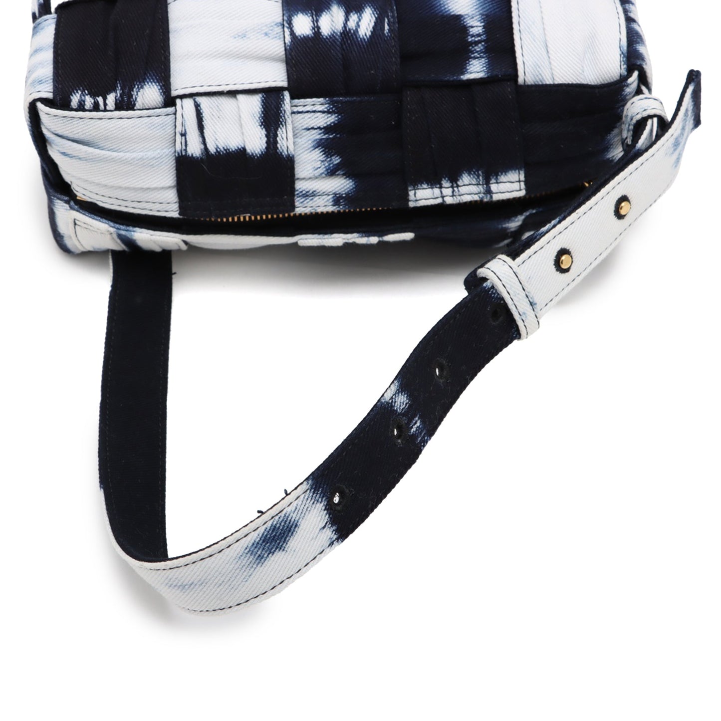 Bottega Veneta Denim Intrecciato Tie Dye Brick Cassette
