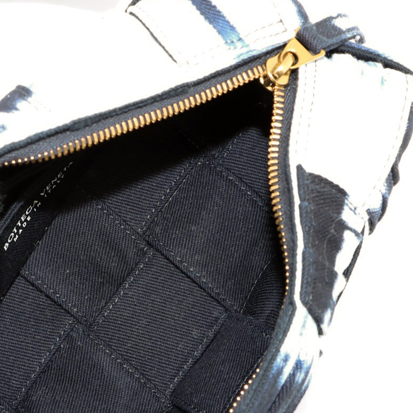 Bottega Veneta Denim Intrecciato Tie Dye Brick Cassette