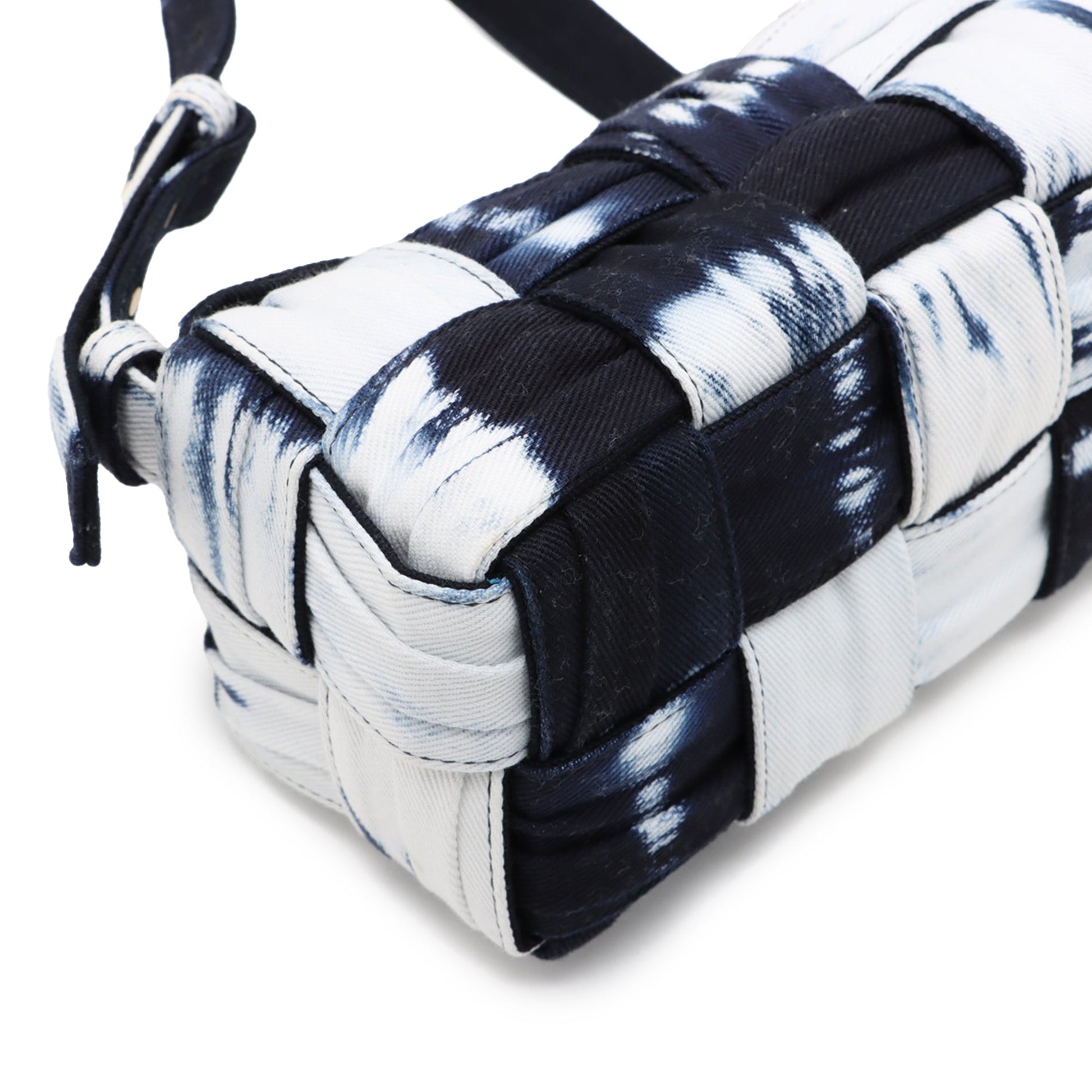 Bottega Veneta Denim Intrecciato Tie Dye Brick Cassette