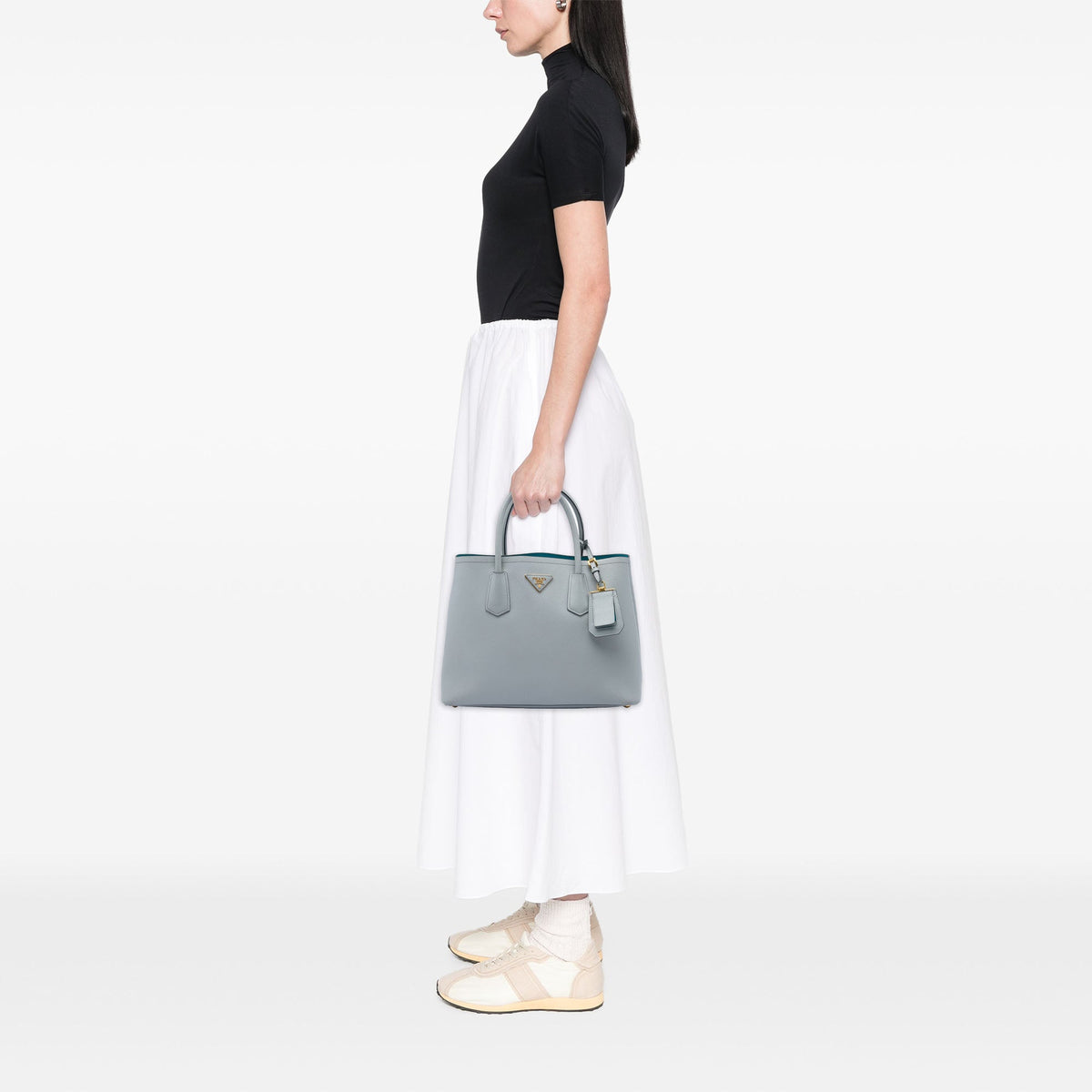 Prada Medium Saffiano Cuir Double Satchel