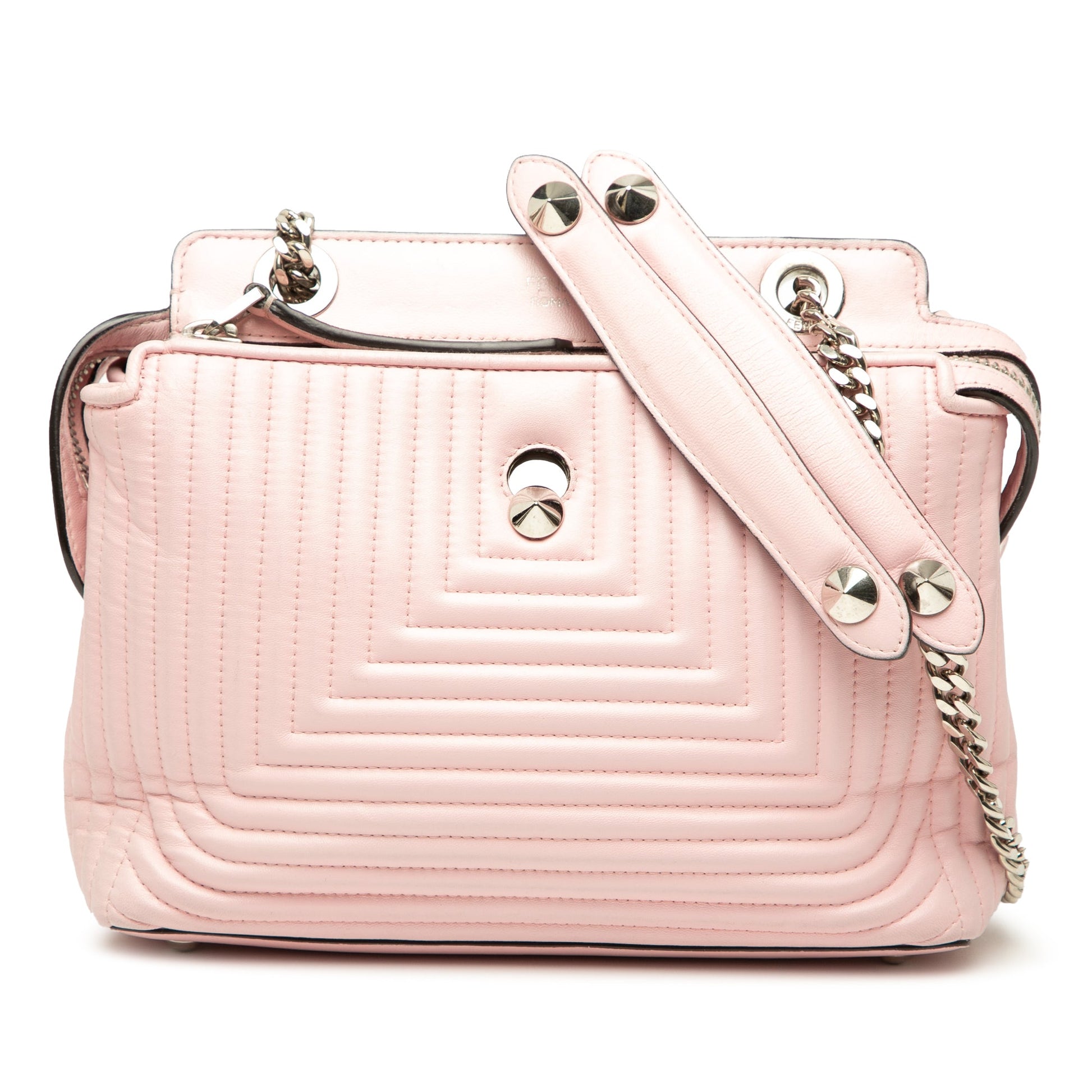 Fendi Small Lambskin DotCom Click Shoulder Bag