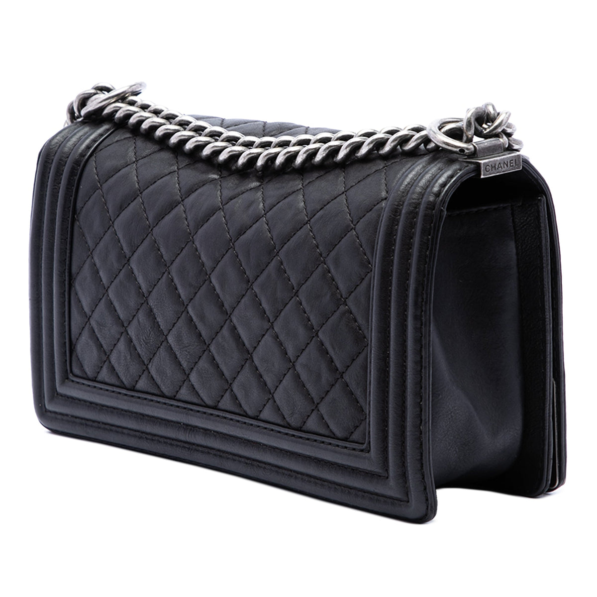 Chanel Paris Dallas Medium Quilted Calfskin Cowboy Boy Flap — Black