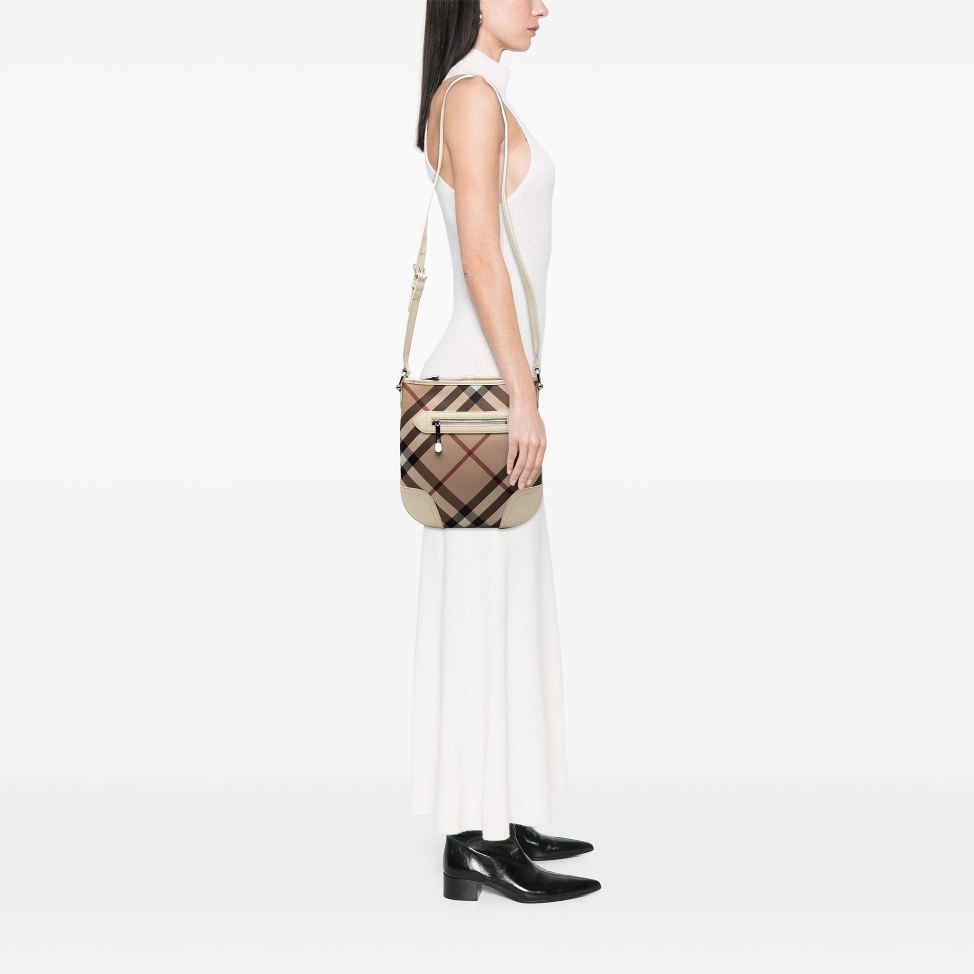 Burberry Supernova Check Coated Canvas Dryden Crossbody