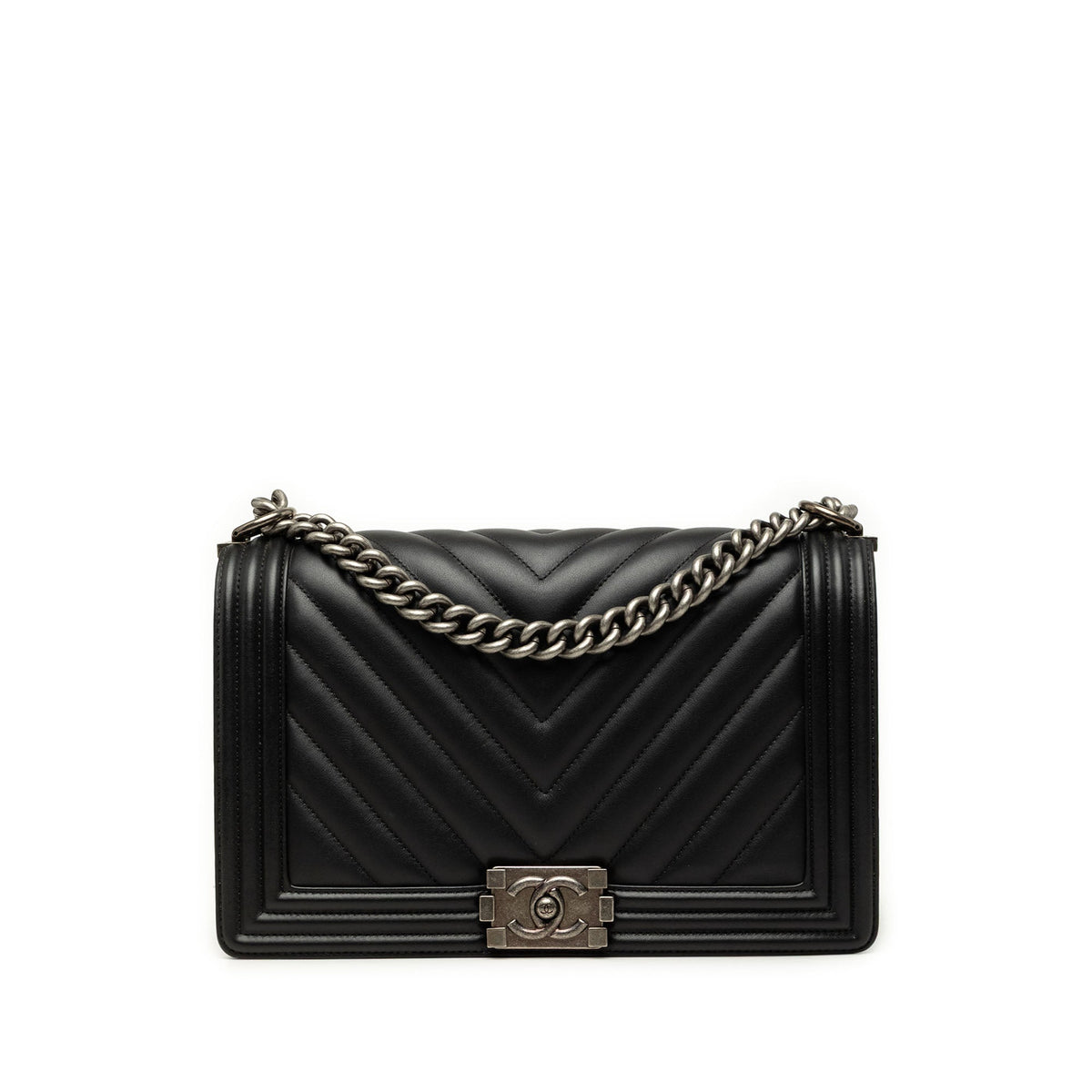 Chanel Medium Chevron Lambskin Boy Flap