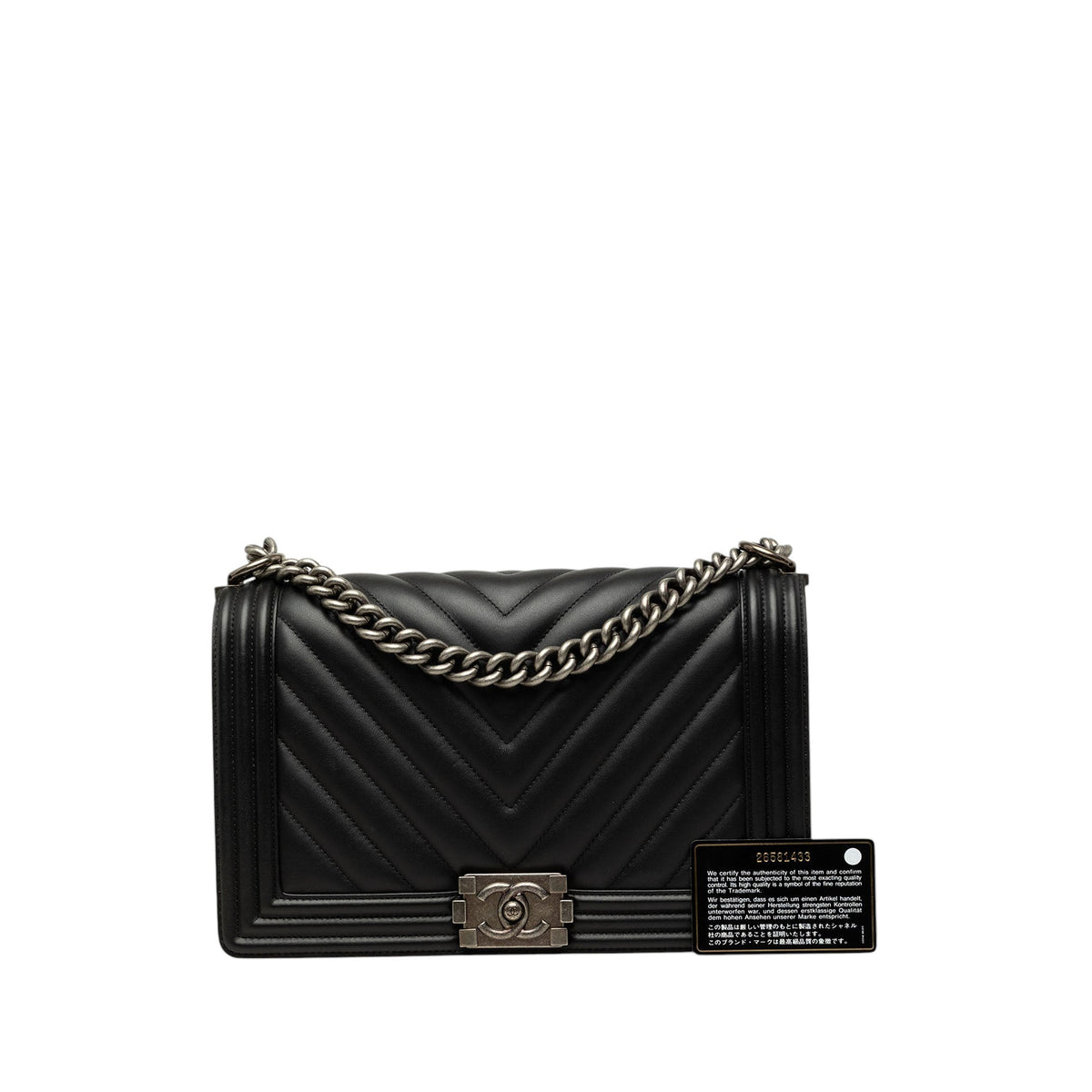 Chanel Medium Chevron Lambskin Boy Flap