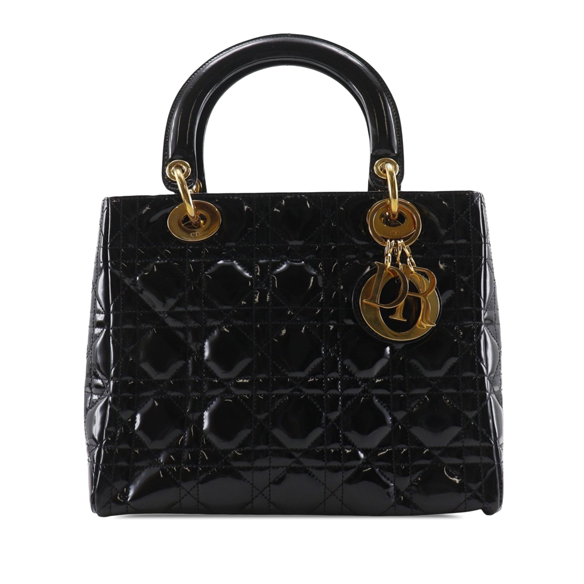Dior Medium Patent Cannage Lady Dior