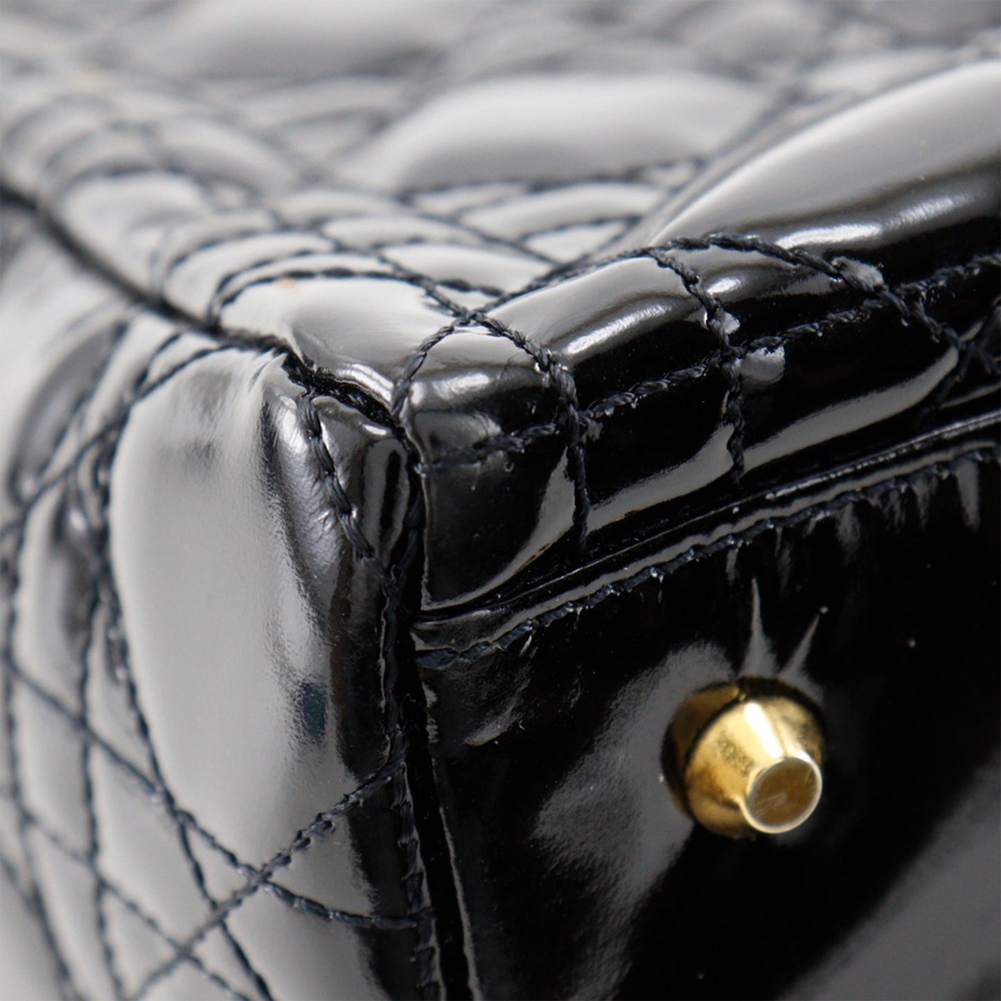 Dior Medium Patent Cannage Lady Dior