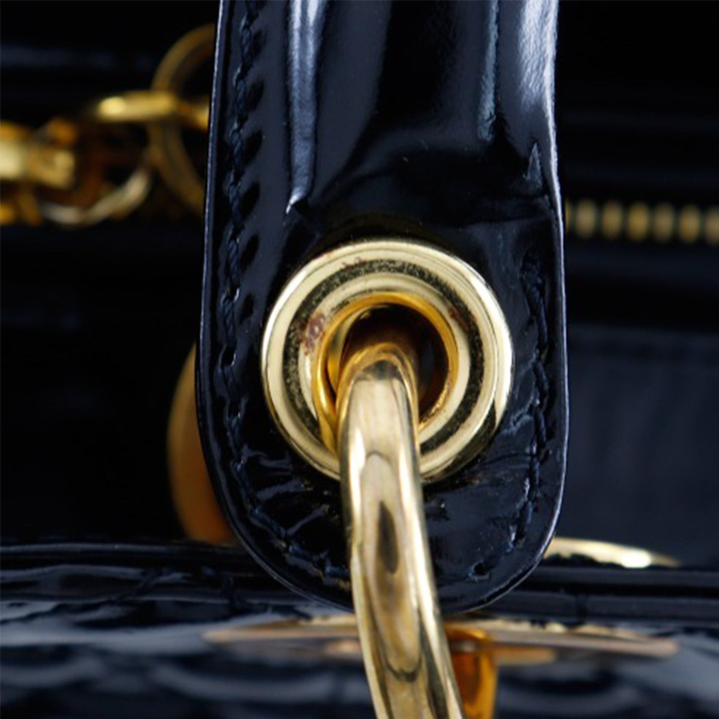 Dior Medium Patent Cannage Lady Dior