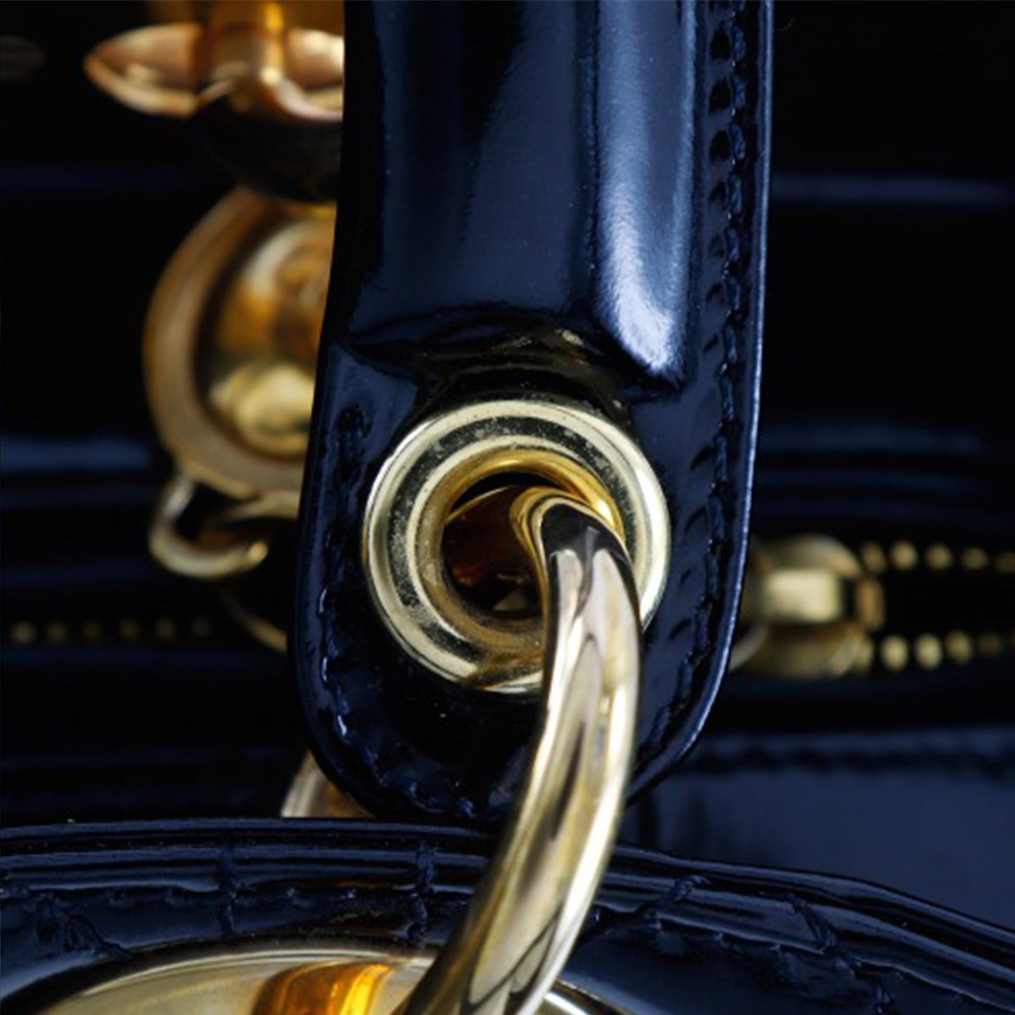 Dior Medium Patent Cannage Lady Dior