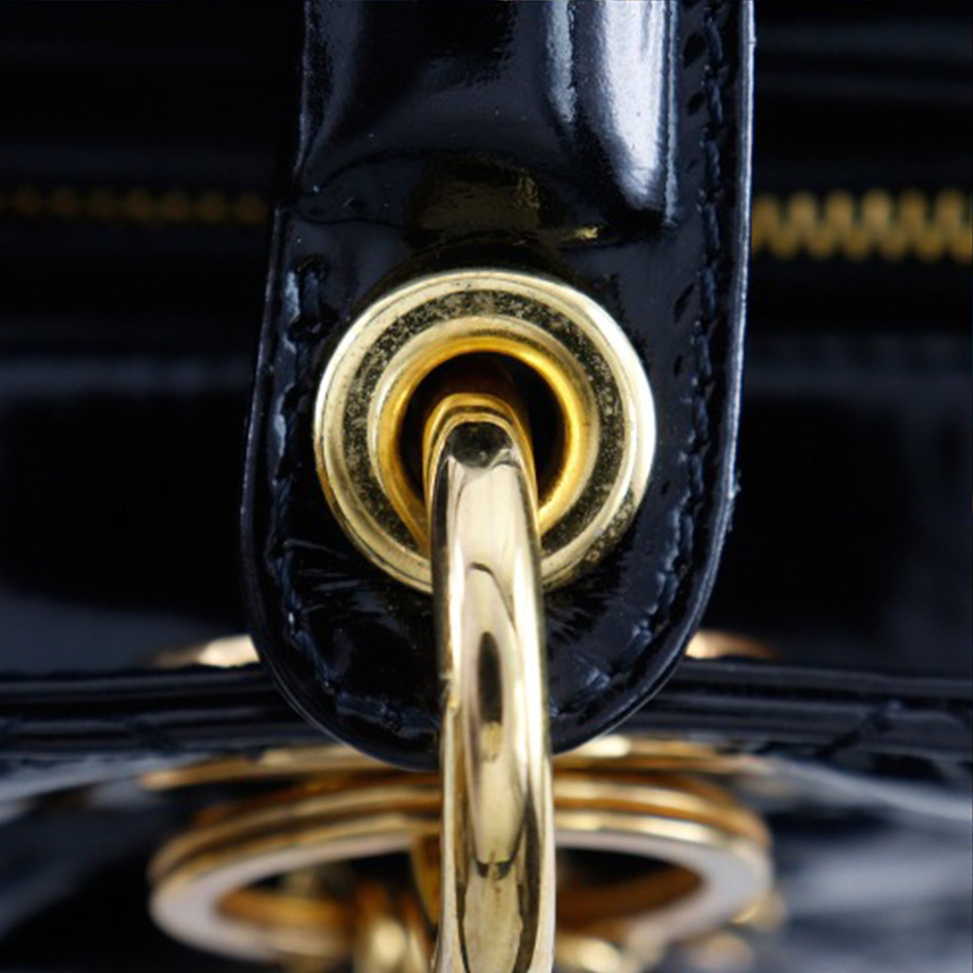 Dior Medium Patent Cannage Lady Dior