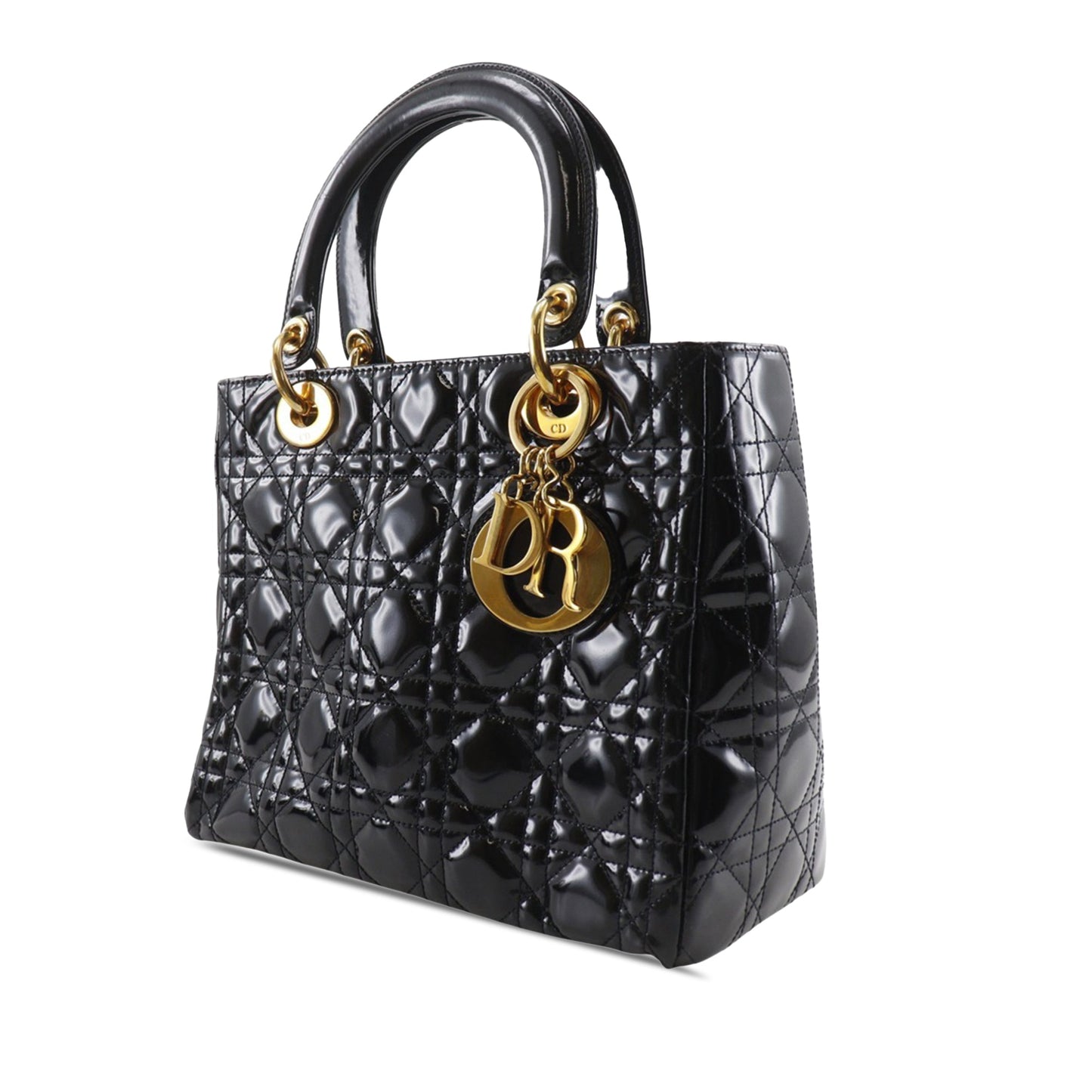 Dior Medium Patent Cannage Lady Dior