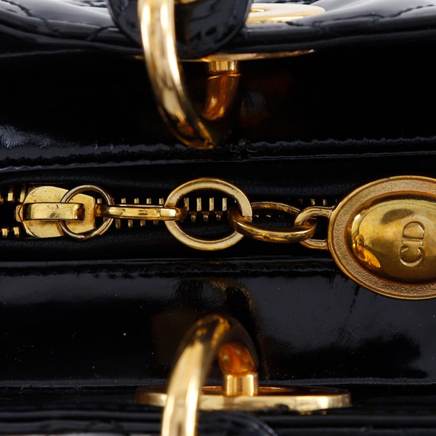 Dior Medium Patent Cannage Lady Dior