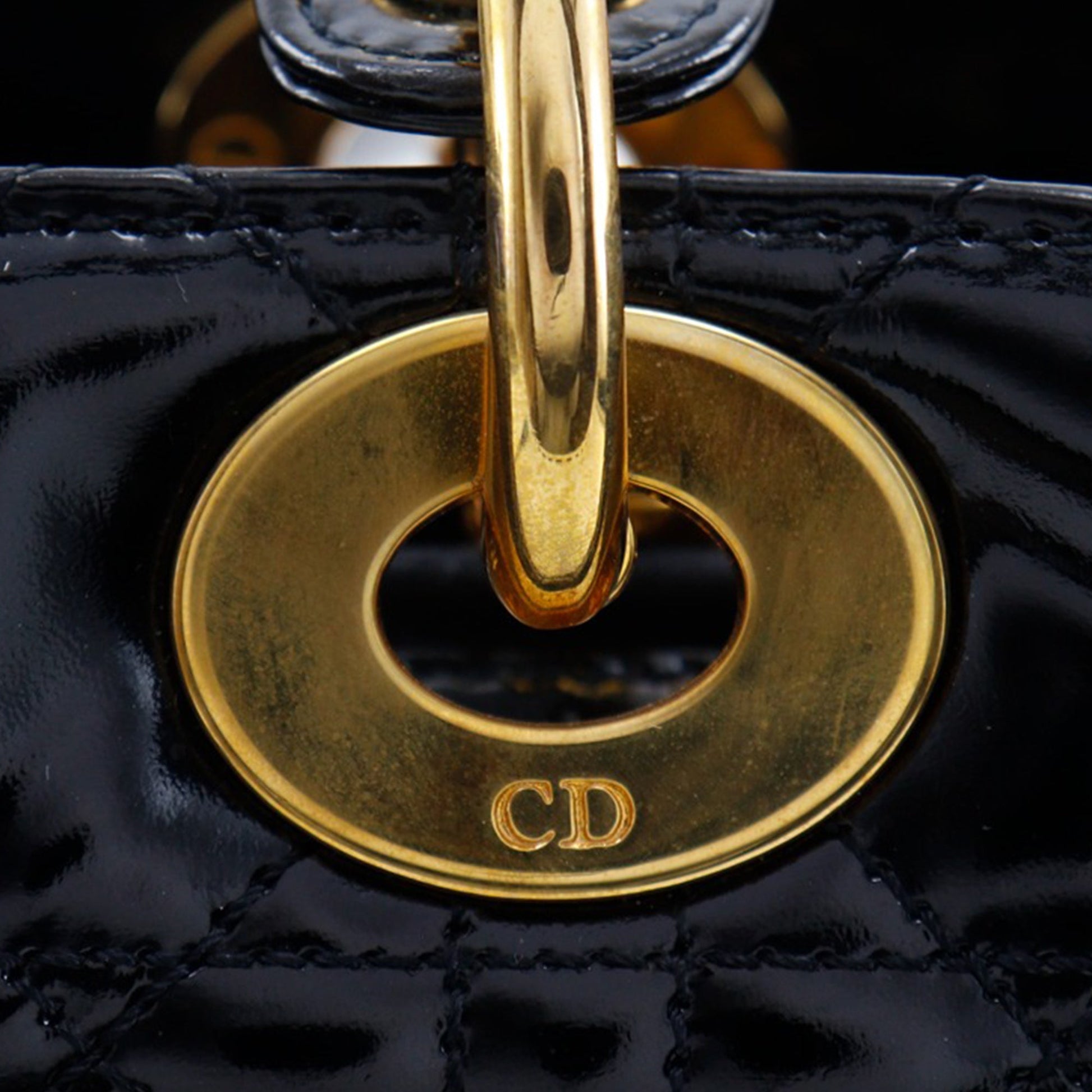 Dior Medium Patent Cannage Lady Dior