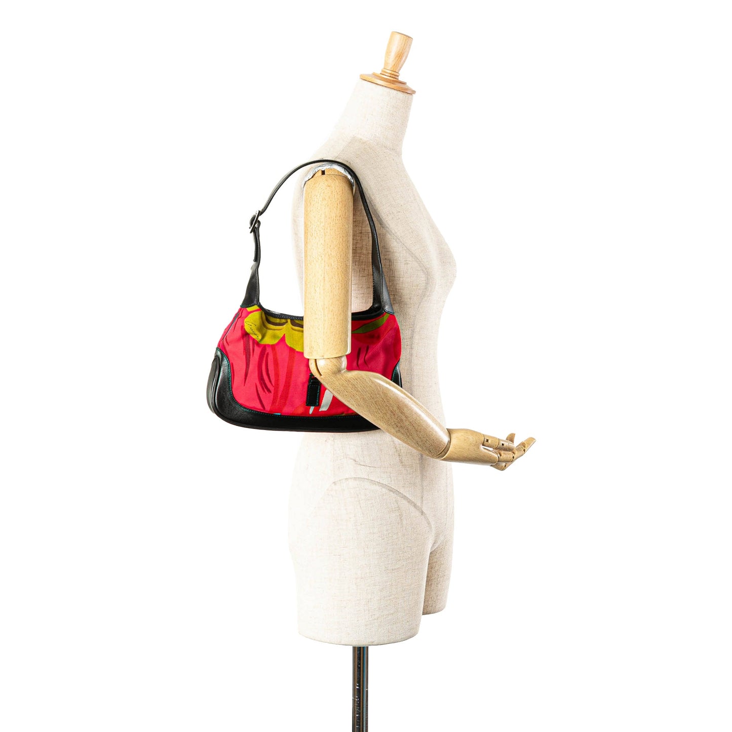 Gucci Printed Canvas Jackie Shoulder Bag