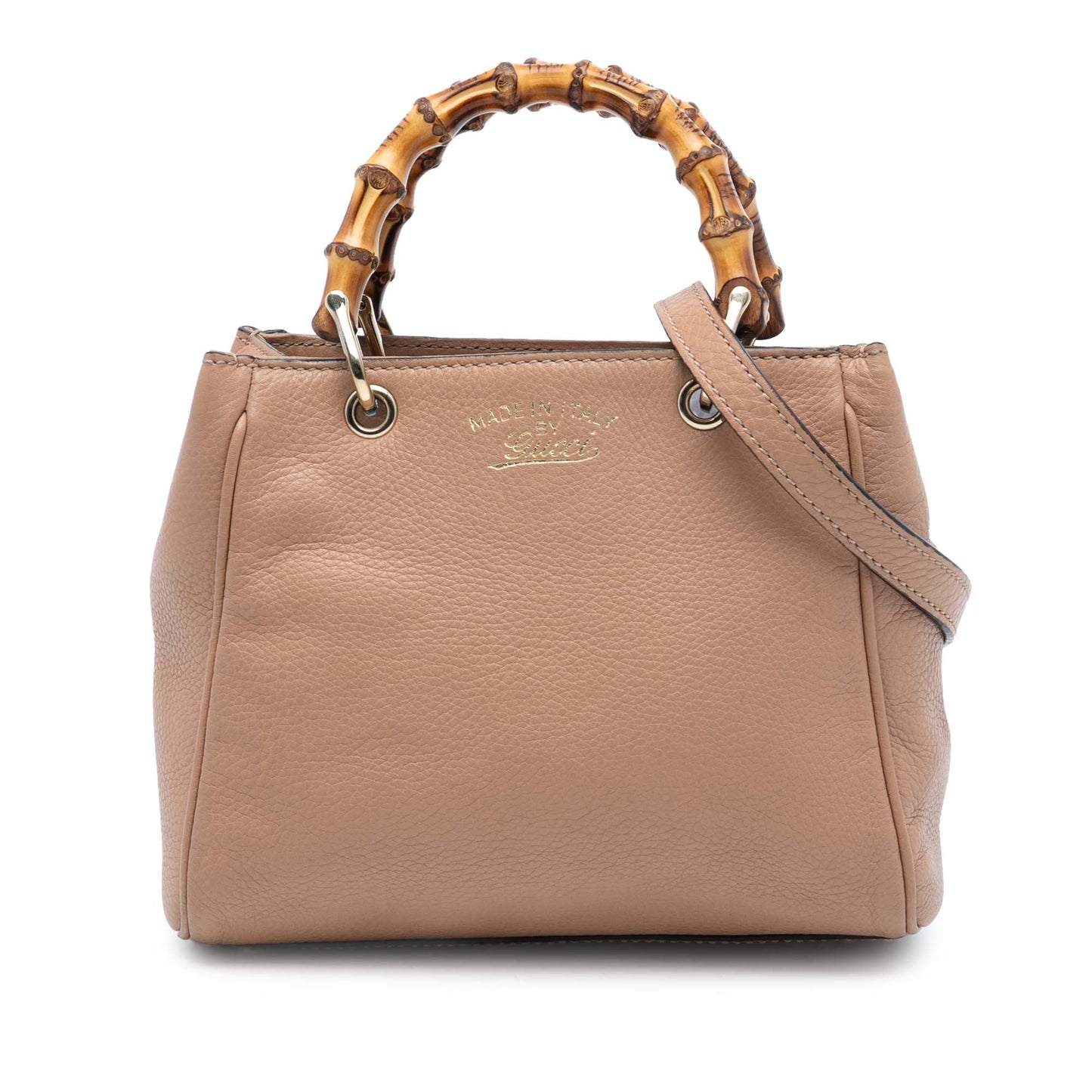 Gucci Mini Calfskin Bamboo Shopper Satchel