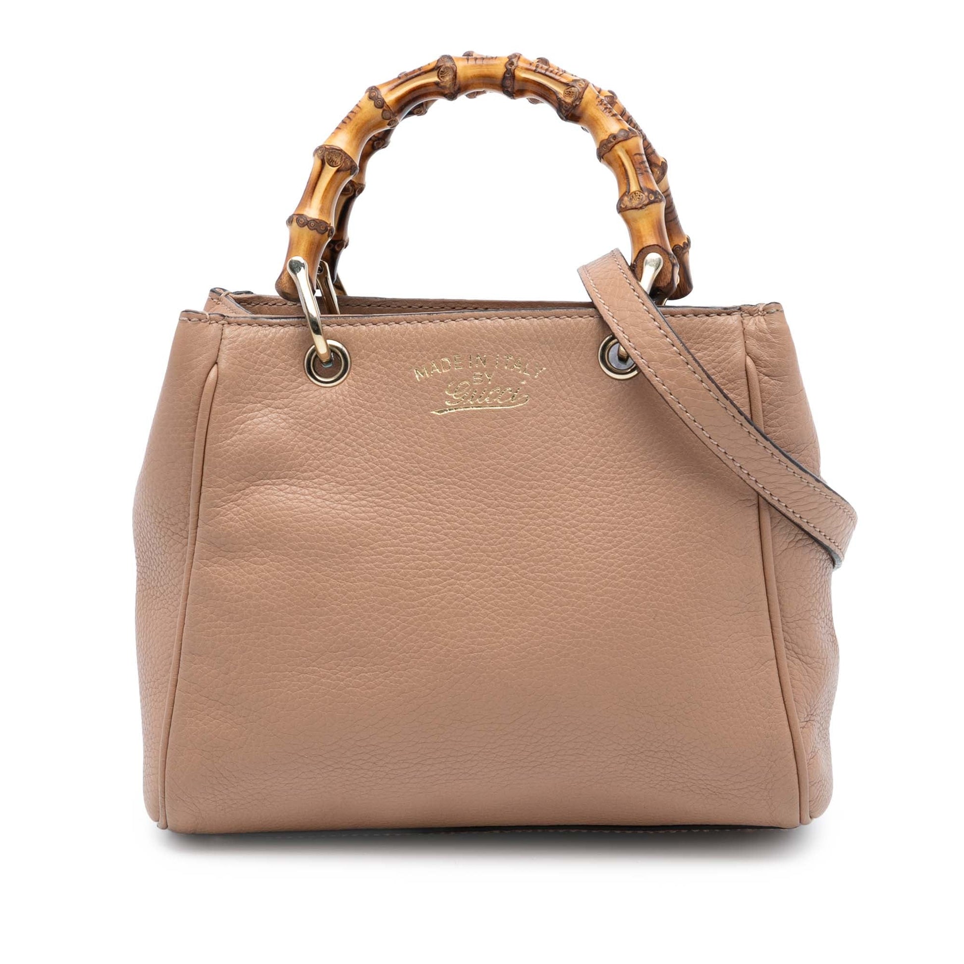 Gucci Mini Calfskin Bamboo Shopper Satchel