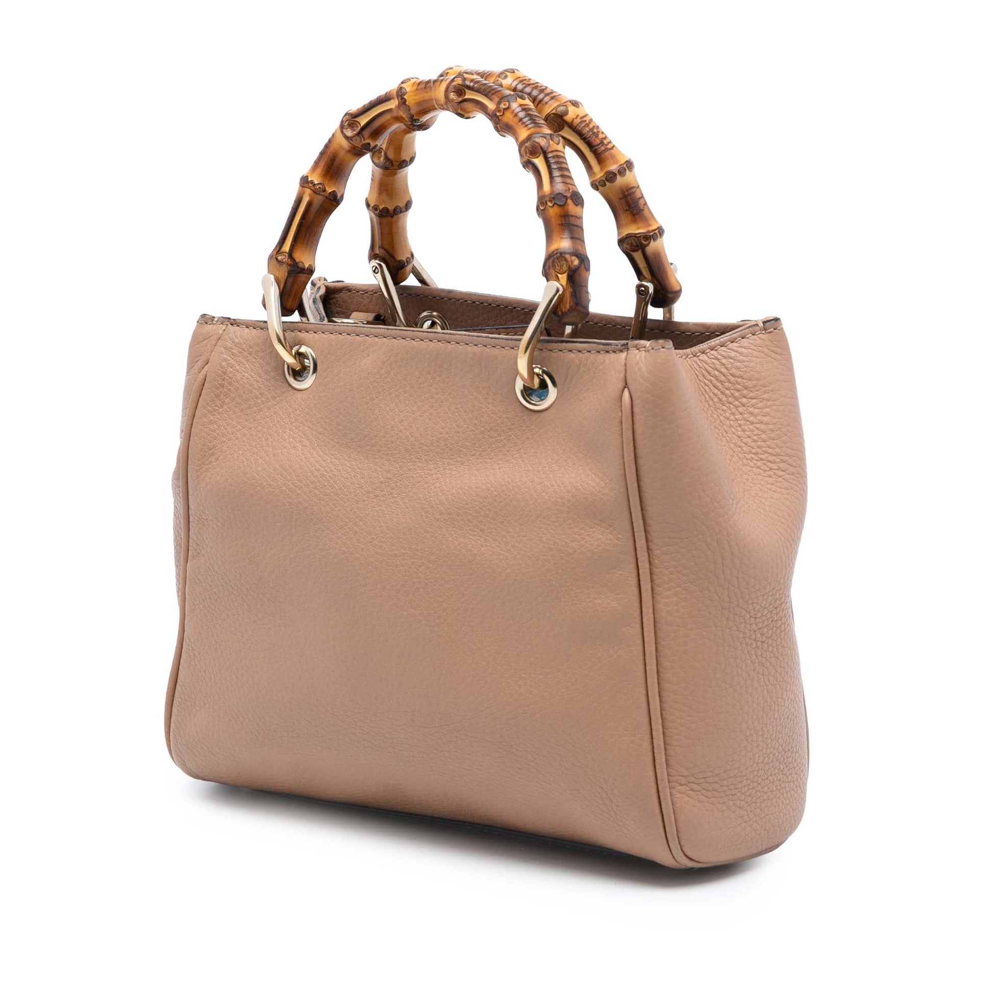 Gucci Mini Calfskin Bamboo Shopper Satchel