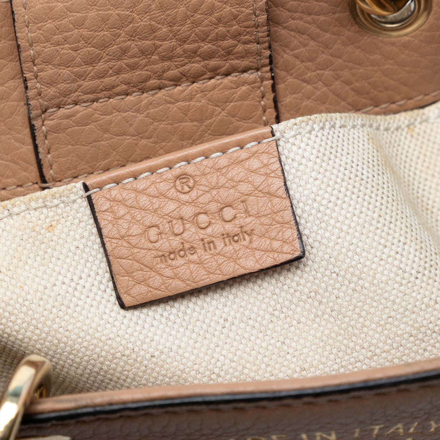 Gucci Mini Calfskin Bamboo Shopper Satchel