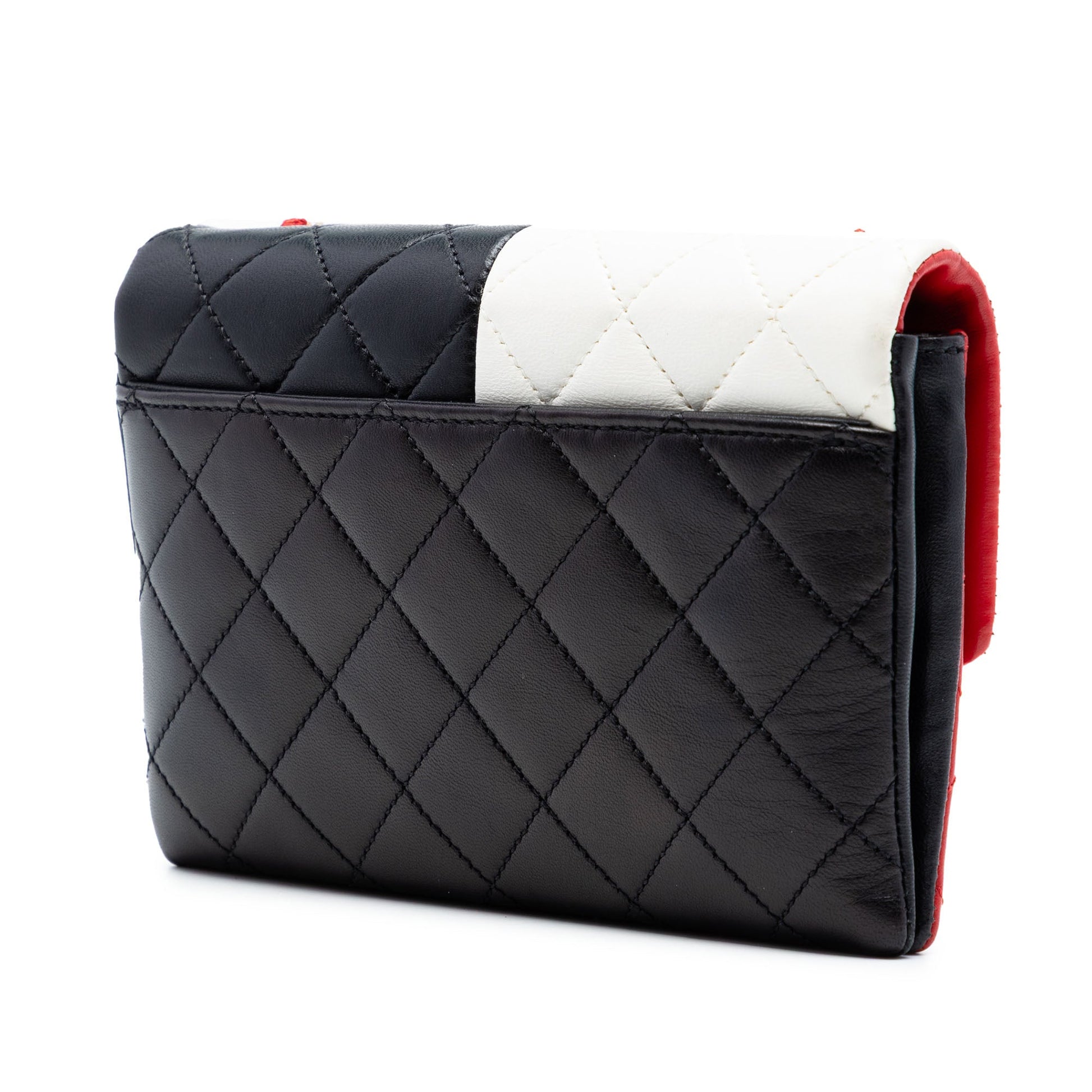 Chanel Quilted Lambskin Colorblock Pagoda Flap