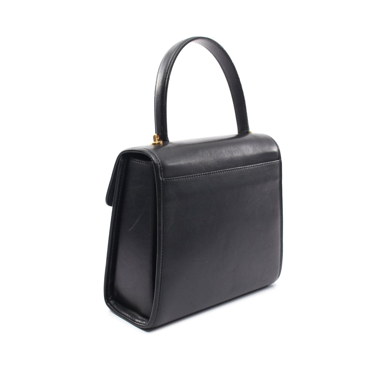 Celine Calf Leather Handbag — Black