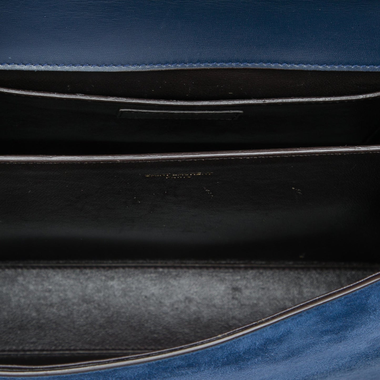 Saint Laurent Medium Calfskin and Suede Classic Monogram Cassandra Top Handle Bag