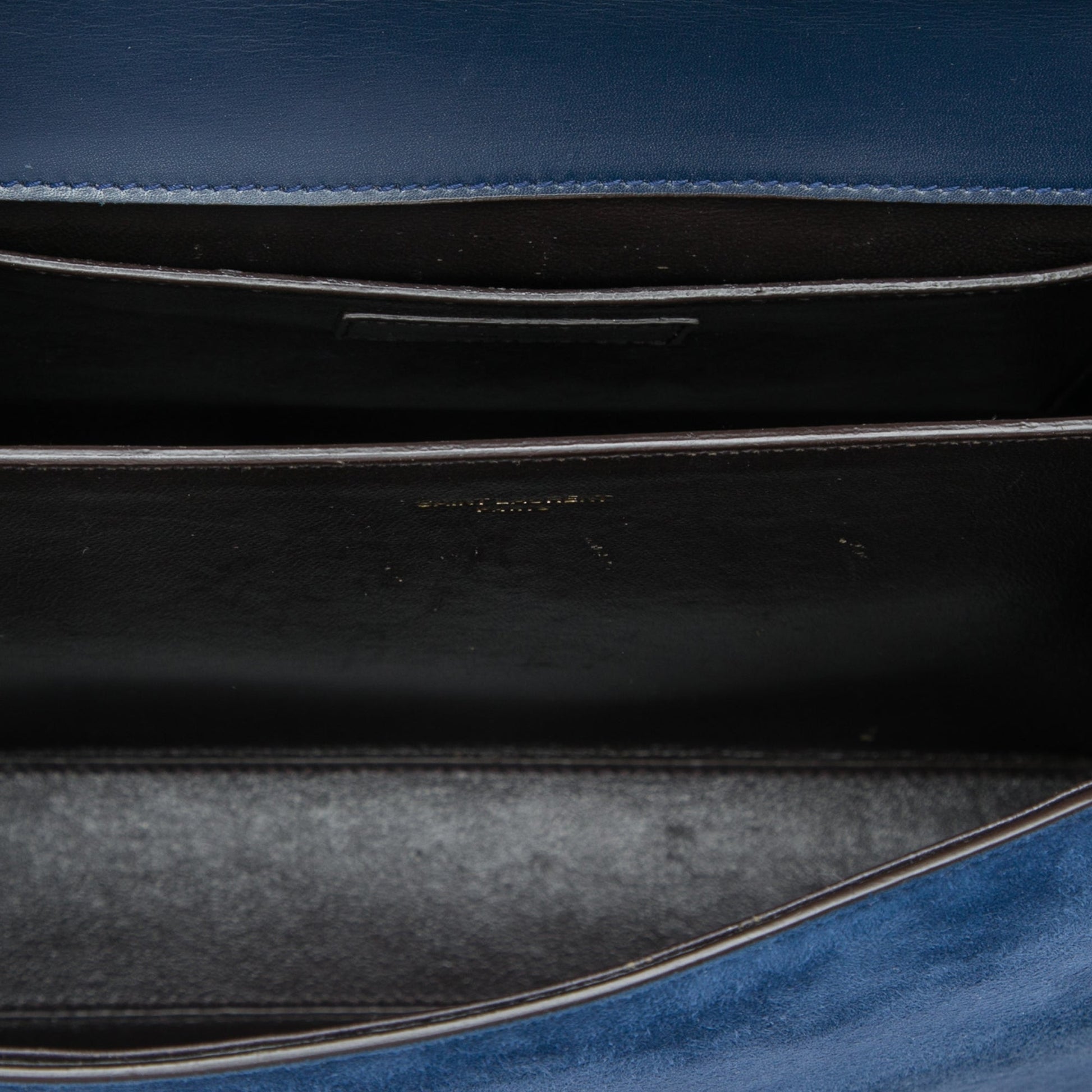 Saint Laurent Medium Calfskin and Suede Classic Monogram Cassandra Top Handle Bag
